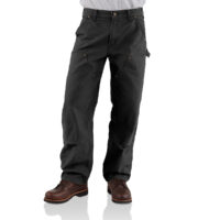 PANTS-B136 Washed-Duck Double-Front Work Dungaree (in Dark