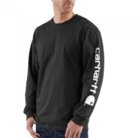 TSHIRT-K231 Signature Sleeve Logo Long-Sleeve T-Shirt (in Black)