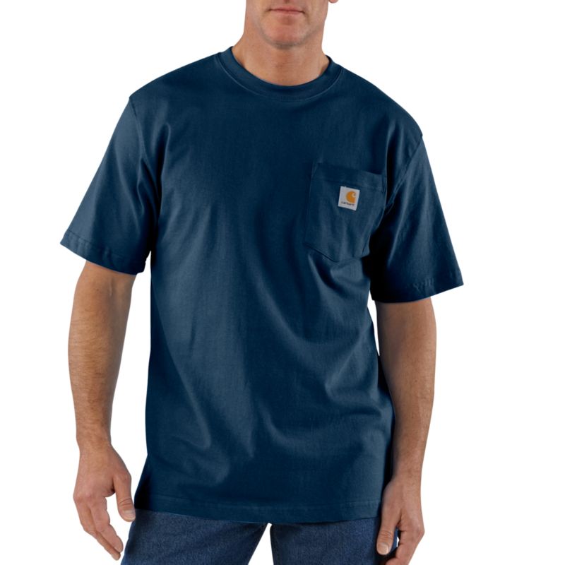 TSHIRT-K87 Workwear Pocket Short-Sleeve T-Shirt (in Navy) | Reddhart ...
