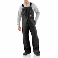 BIBS-R38 Loose Fit Firm Duck Insulated Biberall (in Black)