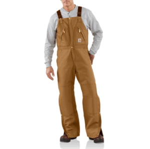 BIBS-R38 Loose Fit Firm Duck Insulated Biberalls (in Carhartt Brown)