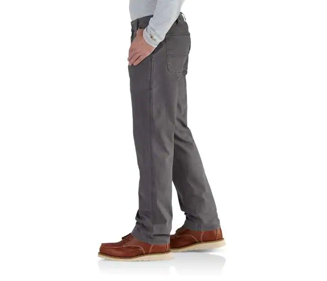 Carhartt Men's Relaxed Fit Carhartt Brown Canvas Work Pants (38 X 30) in  the Pants department at