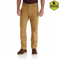 PANTS-102802 M RF RlxdFit Cnvs Double-Front Utility Work Pant (in Hickory)