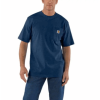 TSHIRT-K87 Workwear Pocket Short-Sleeve T-Shirt (in Dark Cobalt Blue Heather)