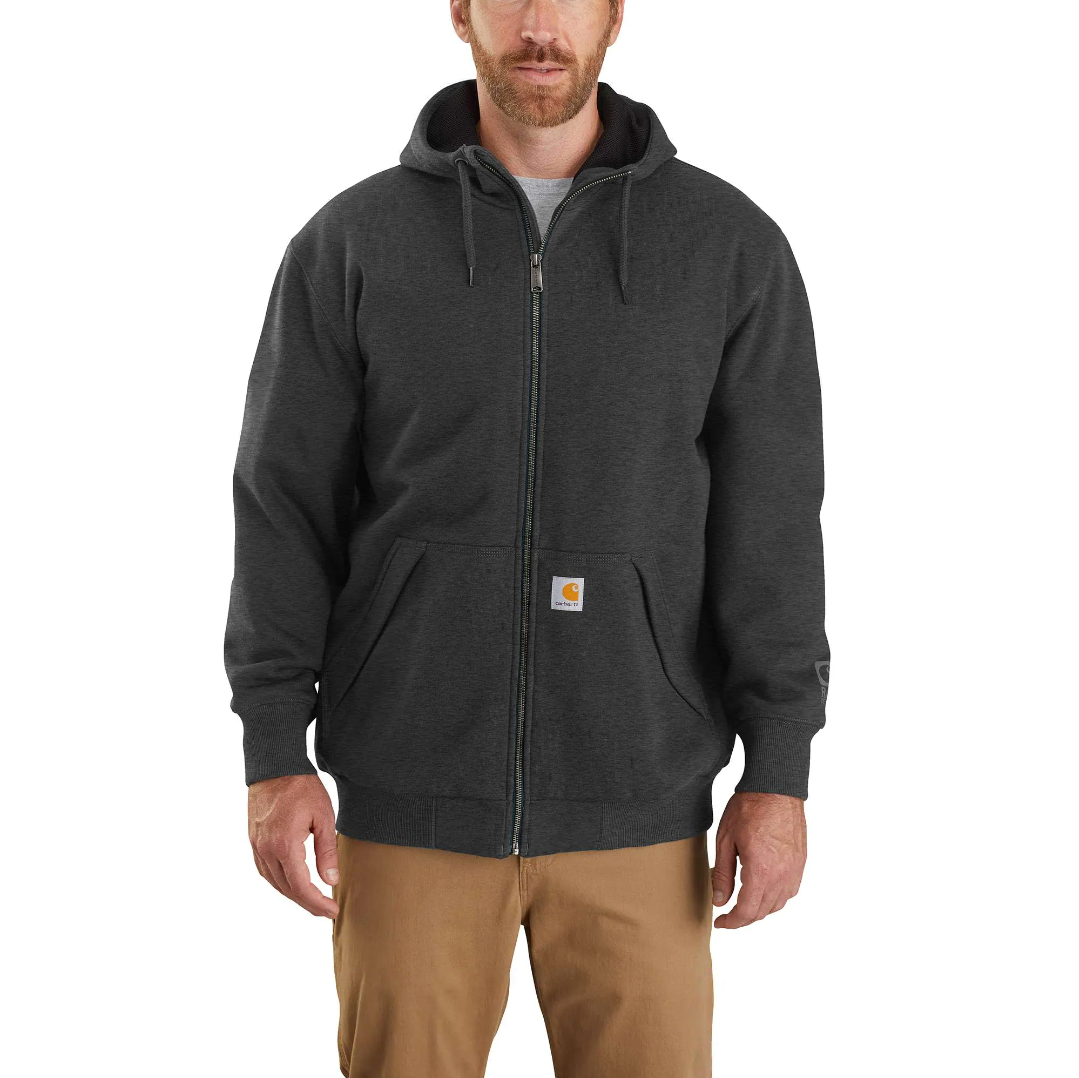 SWEATSHIRTS-104078 Rain Defender® Loose Fit Midweight Thermal Lined  Full-Zip Hooded Sweatshirt (100632) (in Carbon Heather)