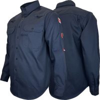 Atlas Guardian FR/AR Non Striped Work Shirt - 404 Navy Blue