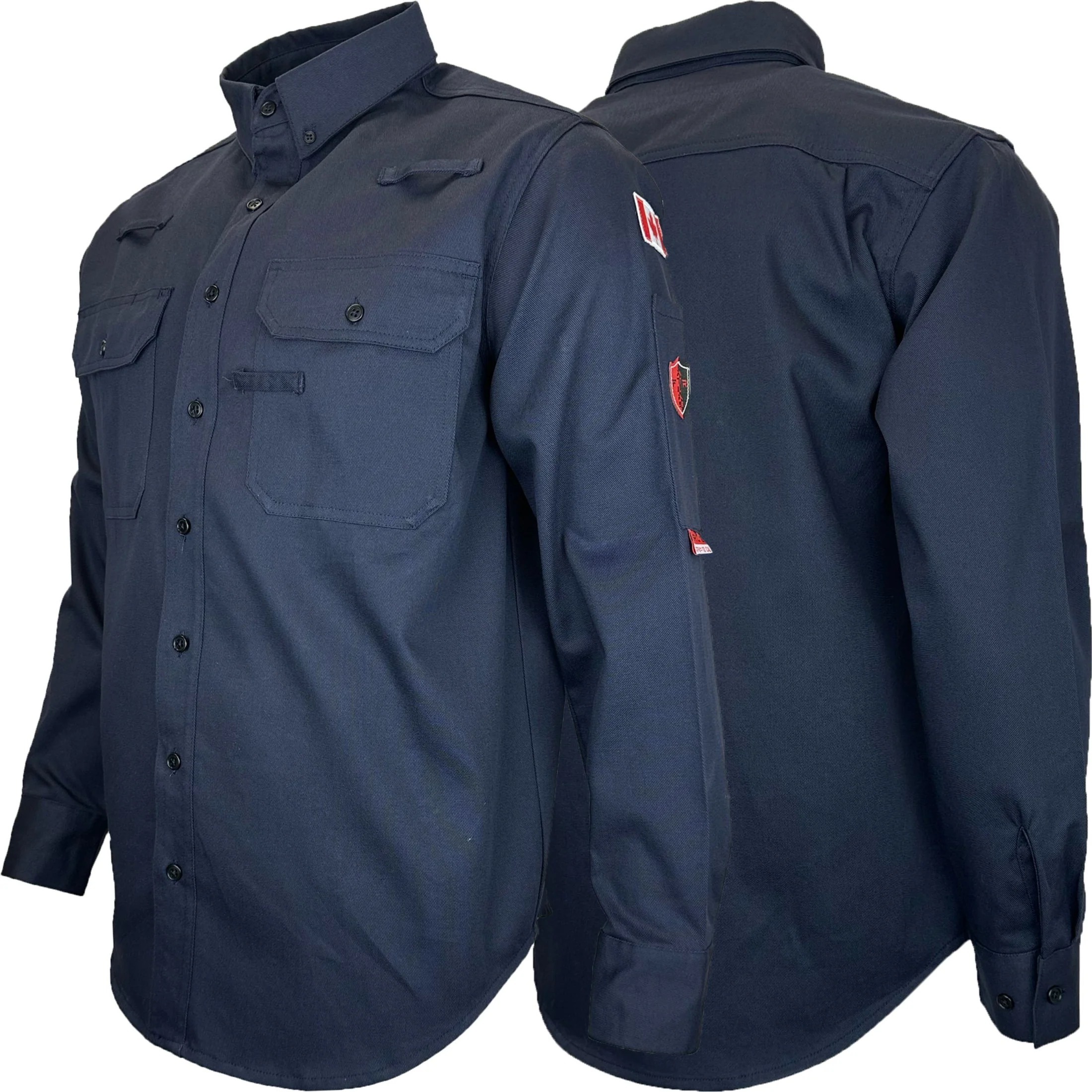 Atlas Guardian FR/AR Non Striped Work Shirt - 404 Navy Blue